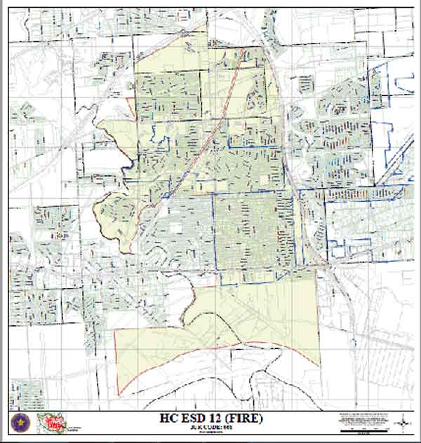 Harris County ESD 12 Map of Service Area